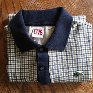 Lacoste LIVE  Polo “Interlocked” Plaid